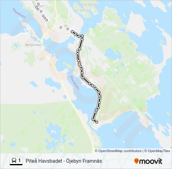 1 Bus Line Map