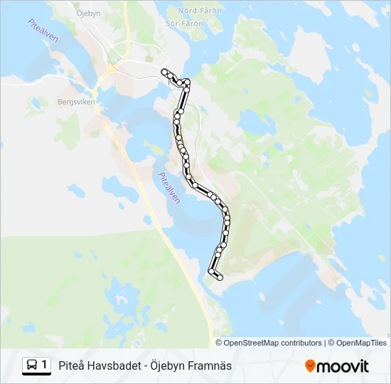 1 Bus Line Map