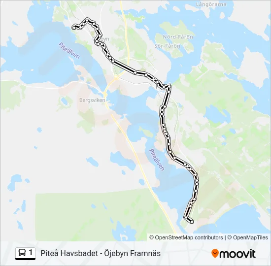 1 Bus Line Map