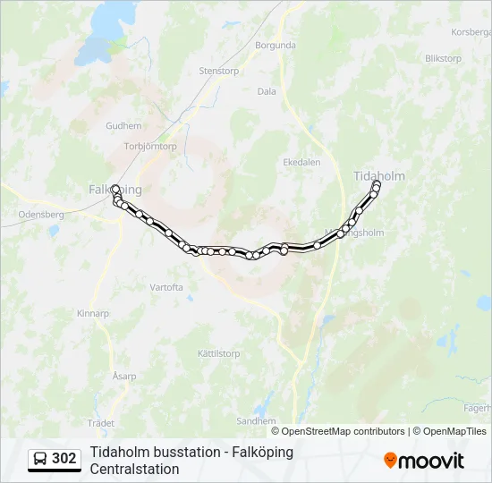 302 Bus Line Map
