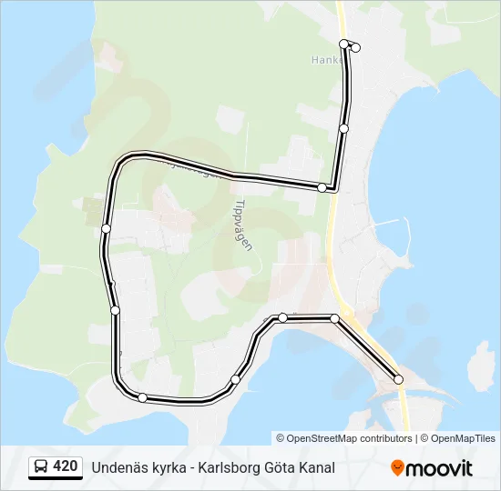 420 Bus Line Map