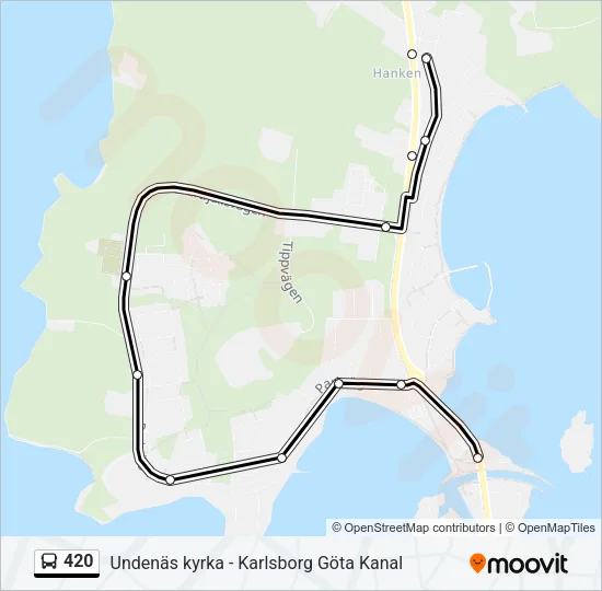 420 Bus Line Map