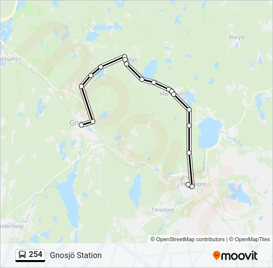 254 Bus Line Map