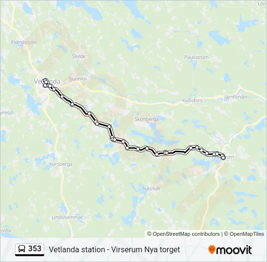 353 Bus Line Map