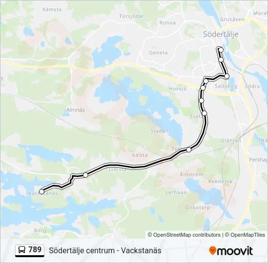 789 Bus Line Map
