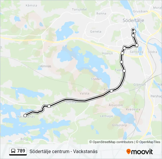 789 Bus Line Map
