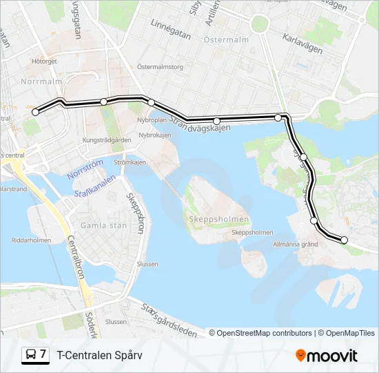 7 Bus Line Map