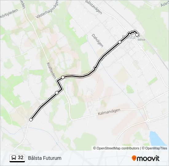 32 Bus Line Map