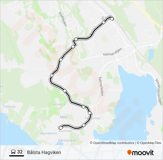 32 Bus Line Map