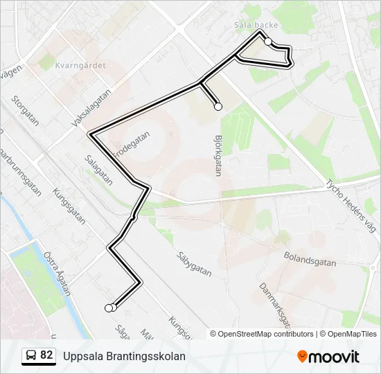 82 Bus Line Map