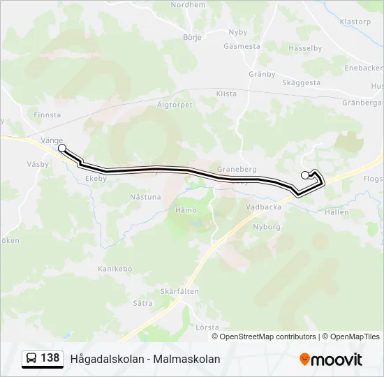 138 Bus Line Map