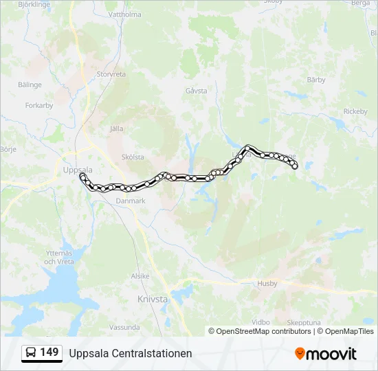 149 Bus Line Map