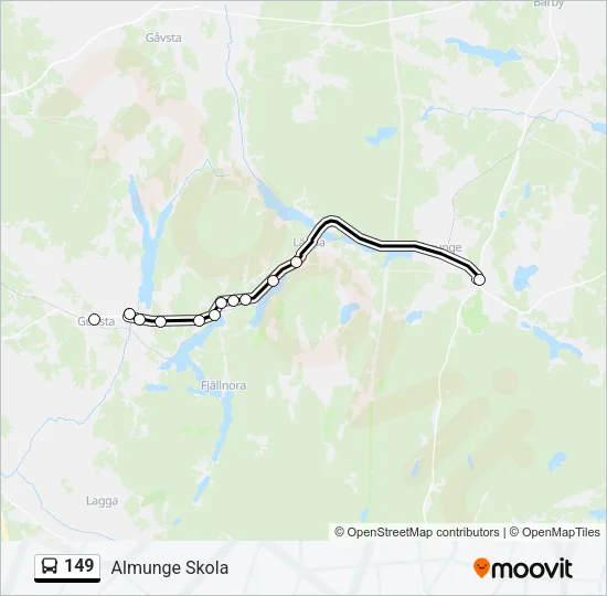 149 Bus Line Map