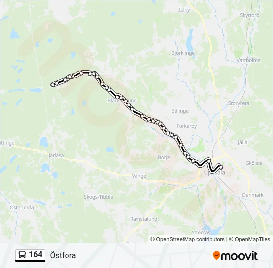 164 Bus Line Map