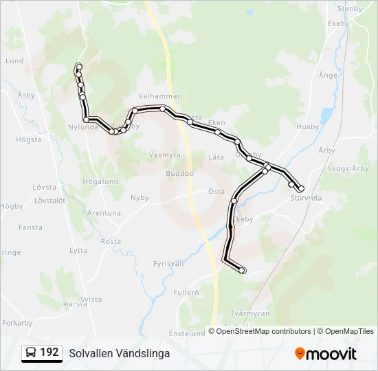 192 Bus Line Map