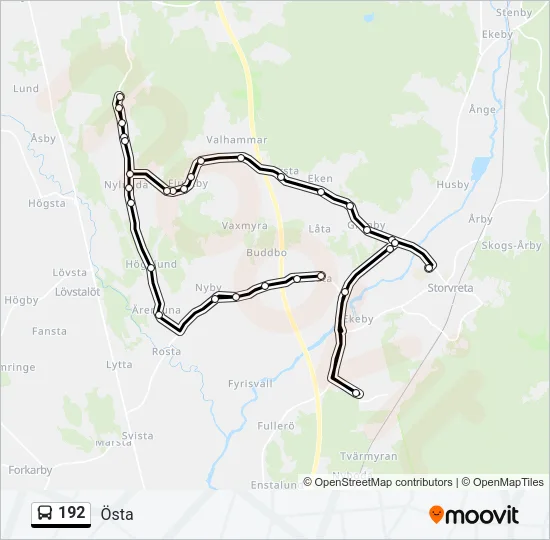 192 Bus Line Map