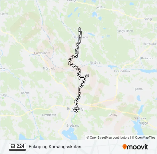 224 Bus Line Map