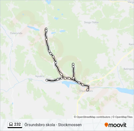 232 Bus Line Map
