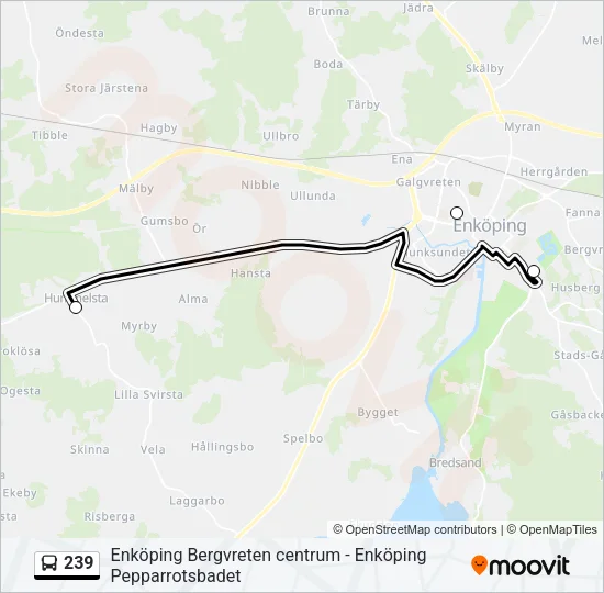 239 Bus Line Map