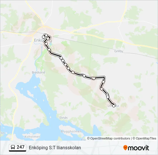 247 Bus Line Map