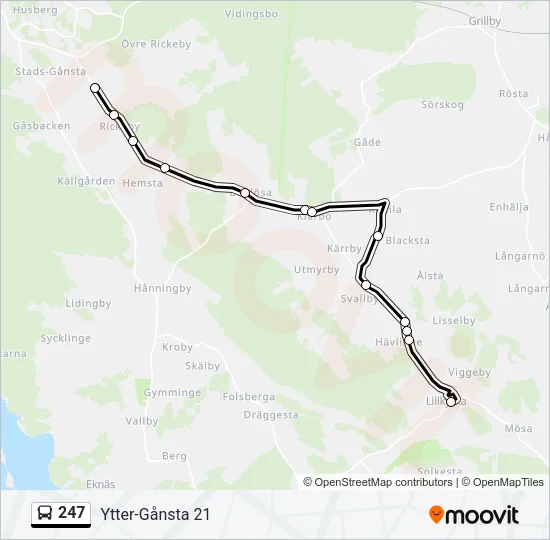 247 Bus Line Map