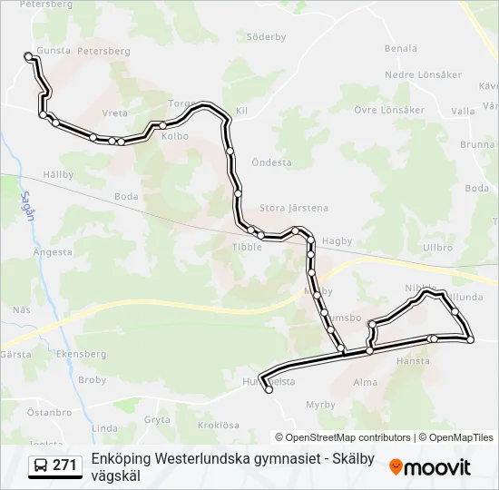 271 Bus Line Map