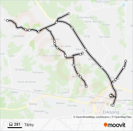 281 Route: Schedules, Stops & Maps - Tärby (Updated)
