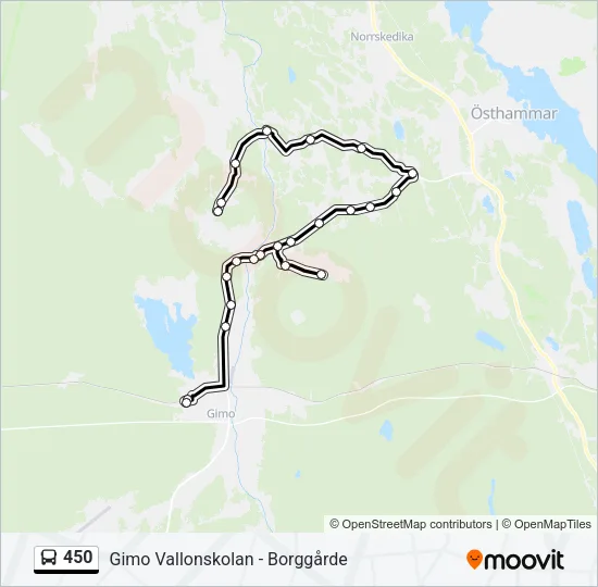 450 Bus Line Map