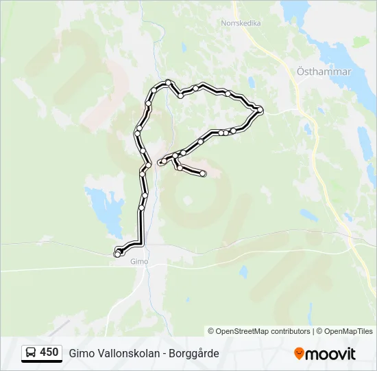 450 Bus Line Map