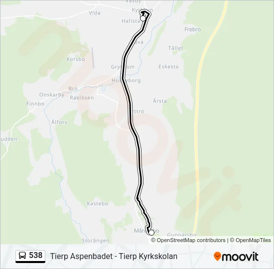 538 Bus Line Map