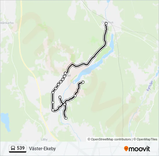 539 Bus Line Map