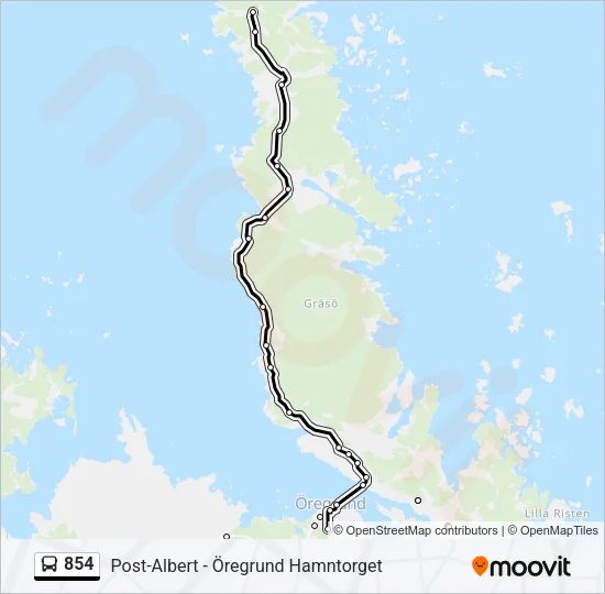 854 Bus Line Map