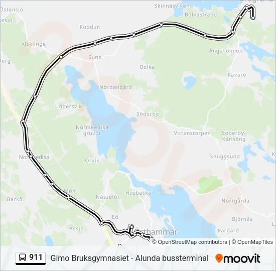 911 Bus Line Map