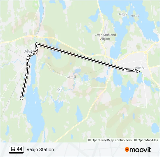 44 Bus Line Map