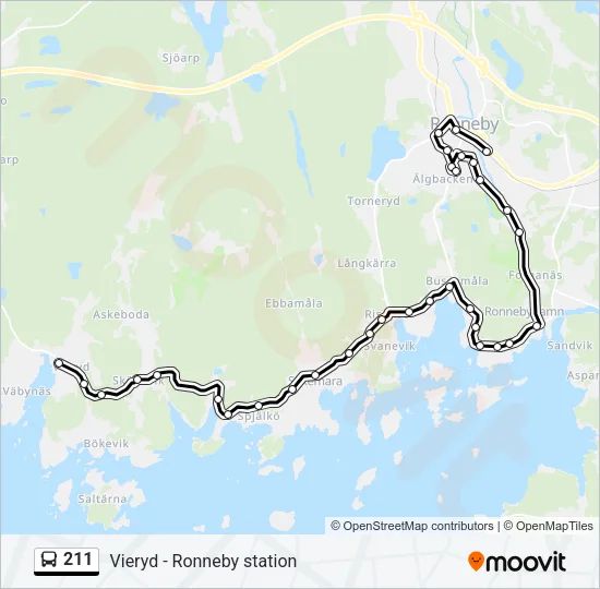 211 Bus Line Map