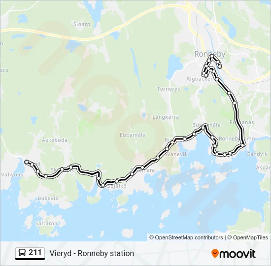 211 Bus Line Map
