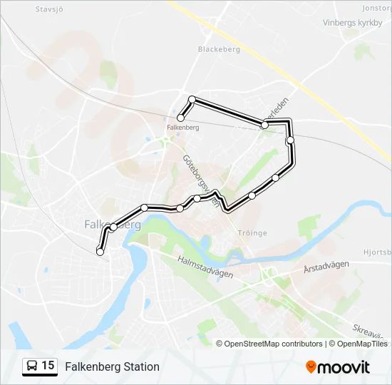 15 Bus Line Map