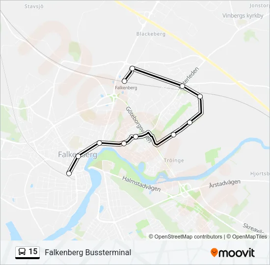 15 Bus Line Map