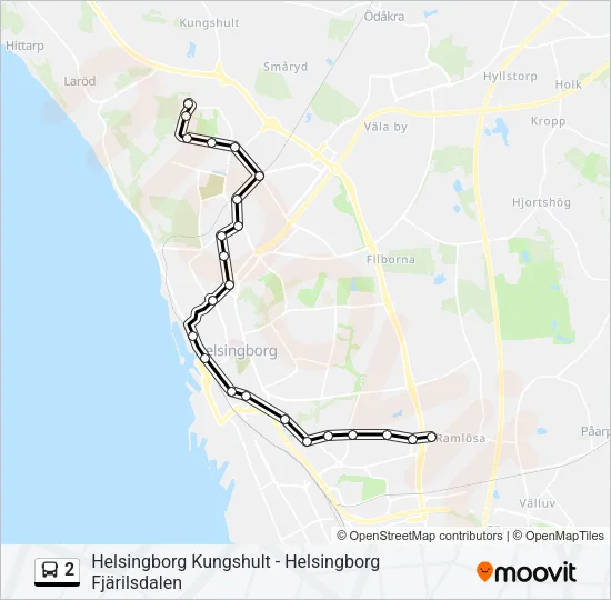 2 Bus Line Map