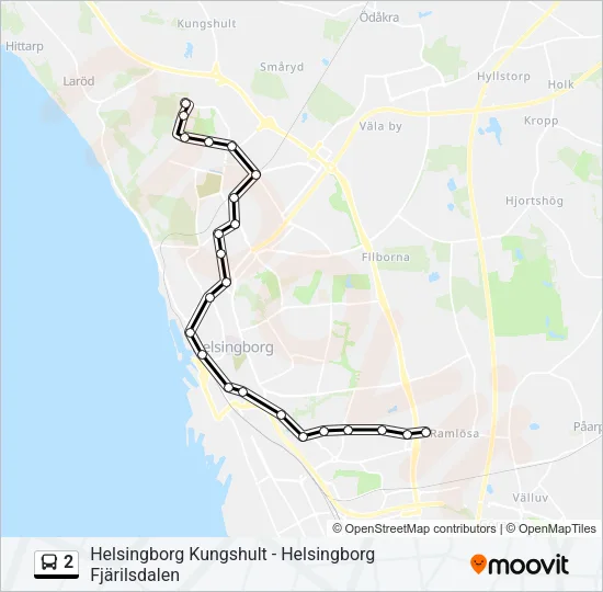 2 Bus Line Map