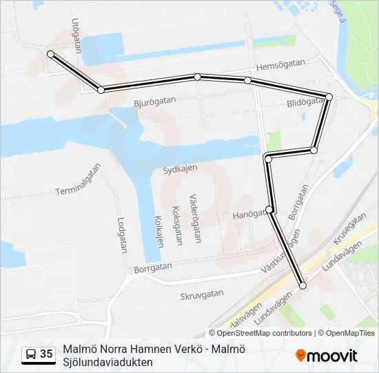 35 Bus Line Map