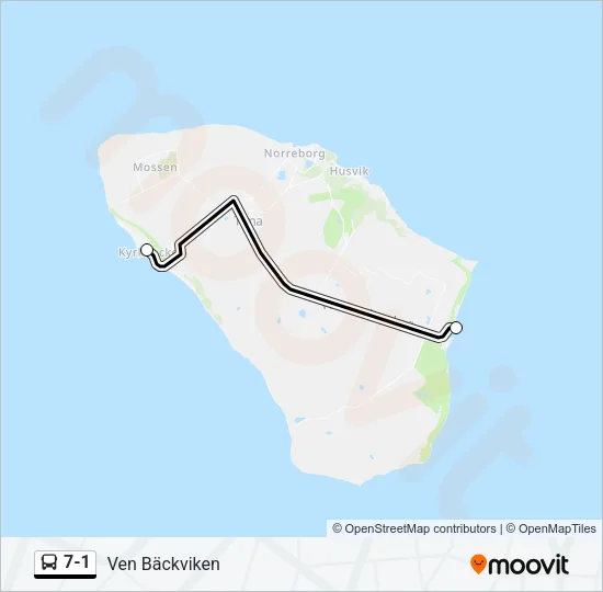 7-1 Bus Line Map