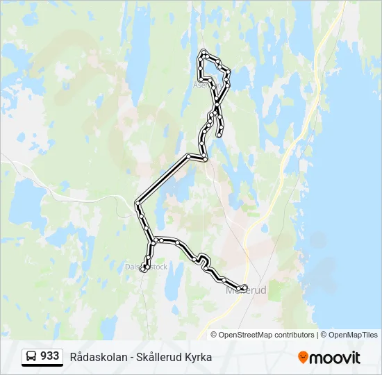 933 Bus Line Map