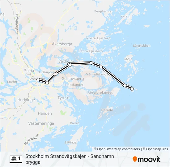 1 Ferry Line Map