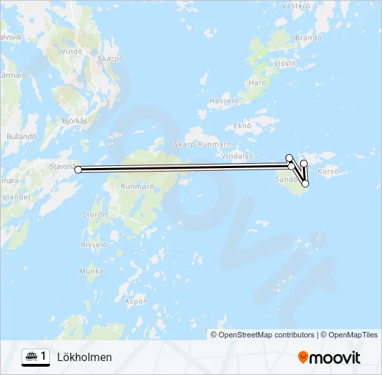 1 Ferry Line Map