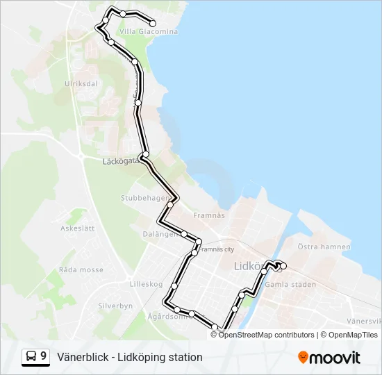 9 Bus Line Map