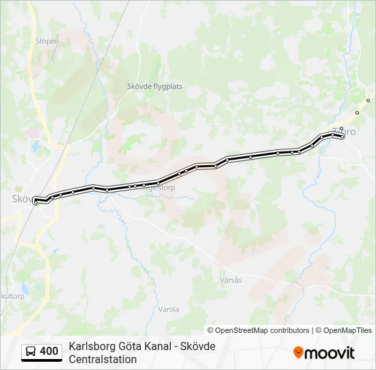 400 Route: Schedules, Stops & Maps - Skövde Centralstation (Updated)