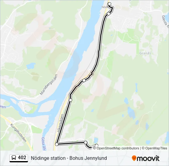 402 Bus Line Map
