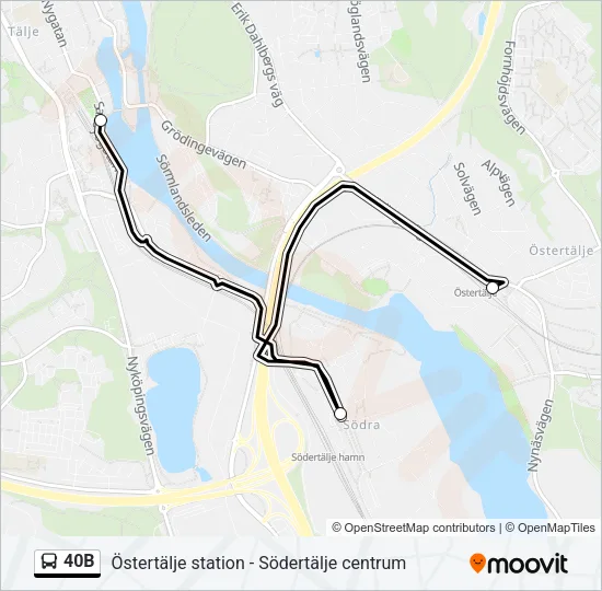 40B Bus Line Map