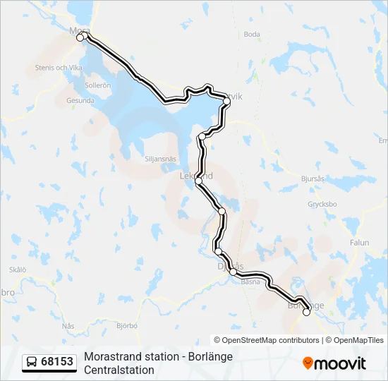 68153 Bus Line Map